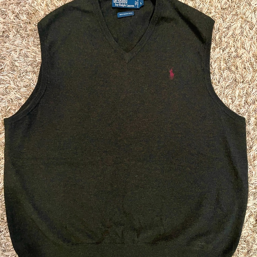 J. Crew black sweater vest, mens size large